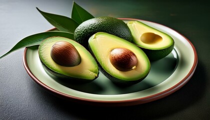 avocado on a plate