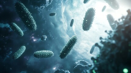 Fototapeta premium Captivating Microscopic Underwater Organisms and Textures