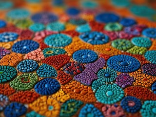 close up of colorful fabric