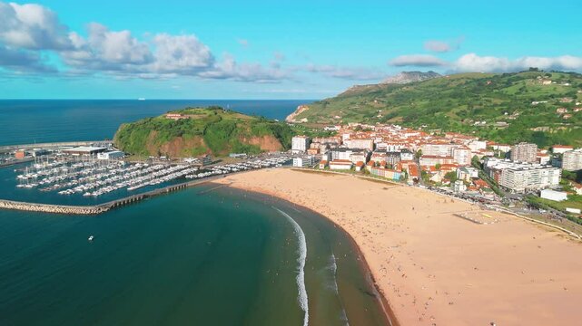 Aerial view of the Laredo, Cantabria, northern Spain.