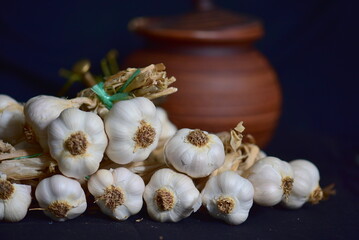 garlic on a table