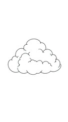 Cloud cartoon on isolate 