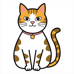 cat art Illustration Free Vector, cute cat vector