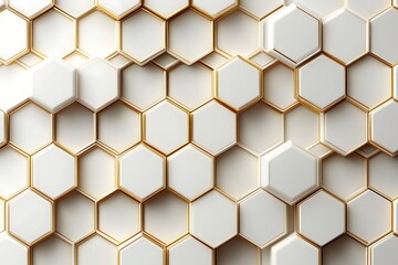 Abstract background with hexagons hexagon polygonal pattern background. seamless bright white abstract honeycomb background.