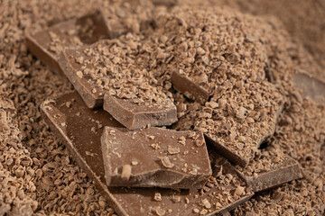 Natural organic vegan chocolate and chocolate chips