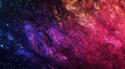 Fototapeta premium Vibrant cosmic nebula texture with purple, blue, and red hues.