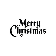 Merry Christmas lettering typography Vector holiday illustration element design