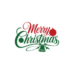 Merry Christmas lettering typography Vector holiday illustration element design