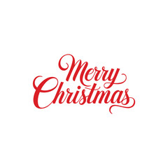 Merry Christmas lettering typography Vector holiday illustration element design