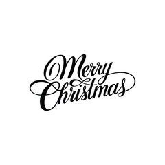 Merry Christmas lettering typography Vector holiday illustration element design