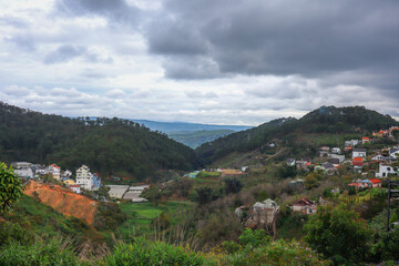 Fototapeta premium village in the mountains