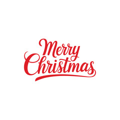 Merry Christmas lettering typography Vector holiday illustration element design