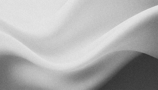 Minimalist white abstract gradient background with flowing curves and grainy noise texture, representing purity, elegance, Luxury, cleanliness.