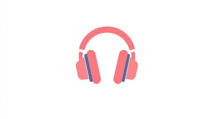Colorful Headphones Graphic with Minimalist Design Style