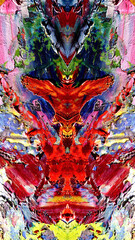 Abstract art background . Hand painting artwork on canvas .