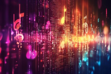 Fototapeta premium abstract music notes design for music background use 