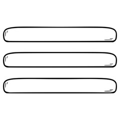 hamburger menu icon illustration hand drawn outline vector