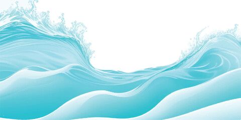 Transparent abstract soft green and blue abstract water color ocean wave texture background. Banner Graphic Resource as background for ocean wave and water wave abstract graphics	