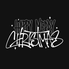 Happy merry christmas simple typography