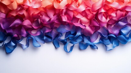 Fototapeta premium Foil streamers isolated on white background. Generative AI