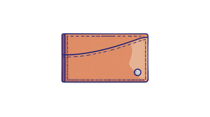 Minimalist Orange Wallet With Simple Design and Clean Lines