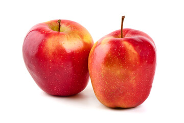 Red apples, isolated on white background.