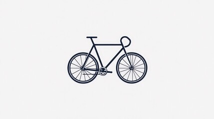 Fototapeta premium Minimalist Line Artwork of a Classic Bicycle Design Illustration