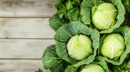 Fototapeta premium fresh cabbage on a table