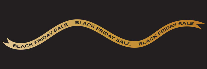 Black Friday sale  ribbon tag with text. Modern Design with Black Friday Typography and Sale Ribbon Background. Creative Concept for Black Friday Ad, Poster, Banner etc.  Vector illustration . EPS 10