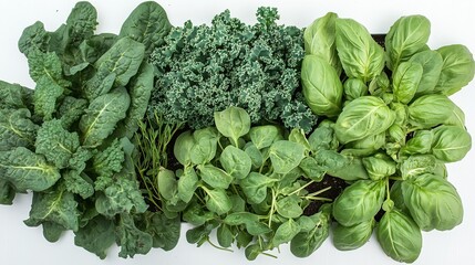 A vibrant vegetable garden plot featuring fresh green 