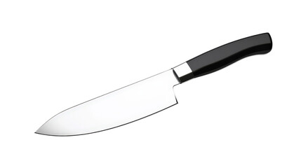 Sharp Kitchen Knife with Black Handle and Sleek Blade Design