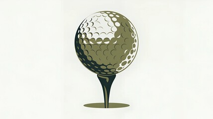 Golf clubs and balls on a green lawn in a beautiful golf