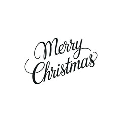 Merry Christmas lettering typography Vector holiday illustration element design