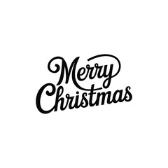 Merry Christmas lettering typography Vector holiday illustration element design