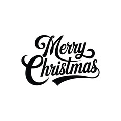 Merry Christmas lettering typography Vector holiday illustration element design