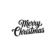 Merry Christmas lettering typography Vector holiday illustration element design