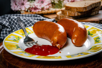 Boiled sausage.