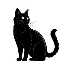 cat silhouette vector