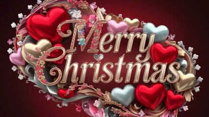 Festive Merry Christmas Greeting Design