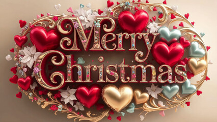 Festive Merry Christmas Greeting Design