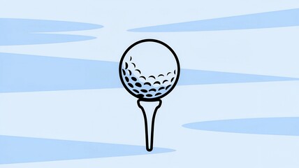Golf clubs and balls on a green lawn in a beautiful golf