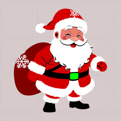 Santa claus with a gift