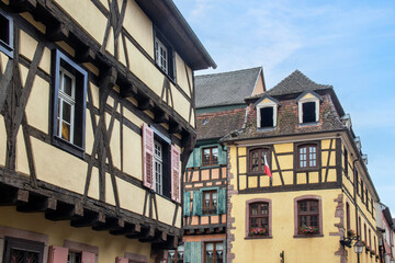 Maisons à colombages du 17e siècle à Riquewihr