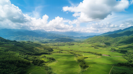 Mountains, lawns, nature
