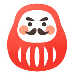 お正月のだるまのイラスト
