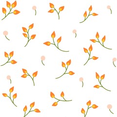 seamless pattern with autumn leaves
