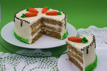 Carrot cake with cream frosting