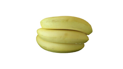 Fresh banana isolated. Yellow banana on white background.