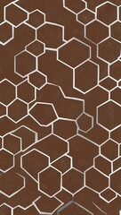 Obraz premium Silver Octagon pattern hand drawn design on Black background illustration