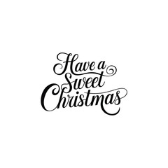 Merry Christmas lettering typography Vector holiday illustration element design